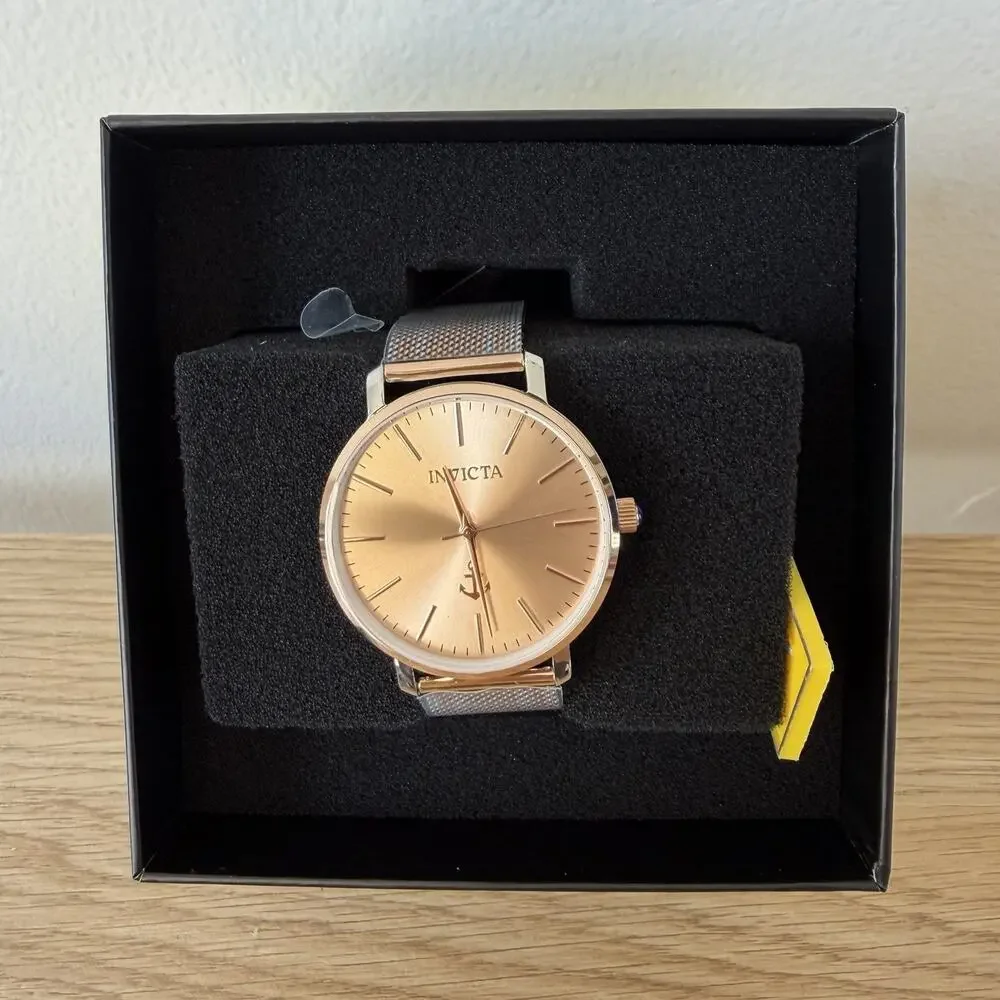 Invicta Lady 38 mm Stainless Steel Rose Gold +‎ Steel Rose Gold Dial Pc21 Quartz